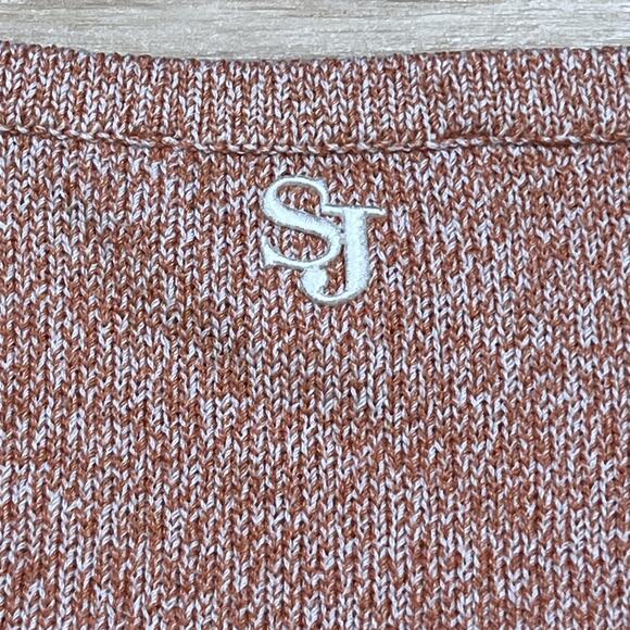 ST. JOHN SPORT Wool Blend Knit Shell Tank Top Orange Coral Size Large - Picture 5 of 10